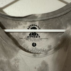 Gray tie-dyed Jimi Hendrix shirt